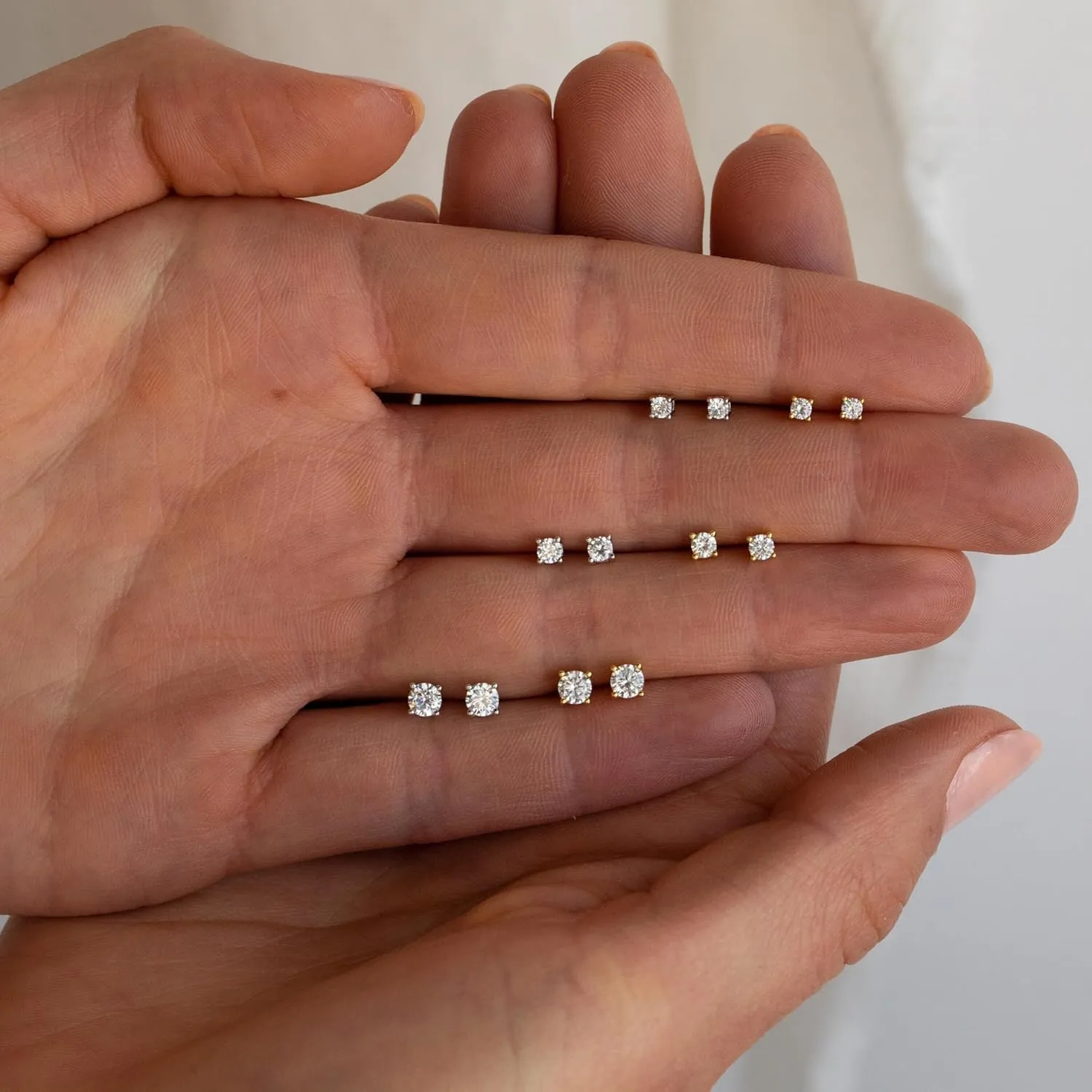 Sterling Silver Earrings for Women - Hypoallergenic Cartilage Earrings for Women Dainty 14K Gold Plated Stud Huggie Hoop Earrings Dangle Chain Earrings Cartilage Earring Gold Jewelry for Women