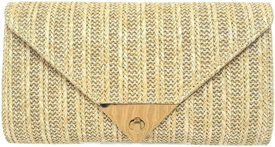 Straw Clutch Purse for Women Fashion Woven Designer Y2k Elegant Party Prom Shoulder Crossbody Bag Evening Bag 2025