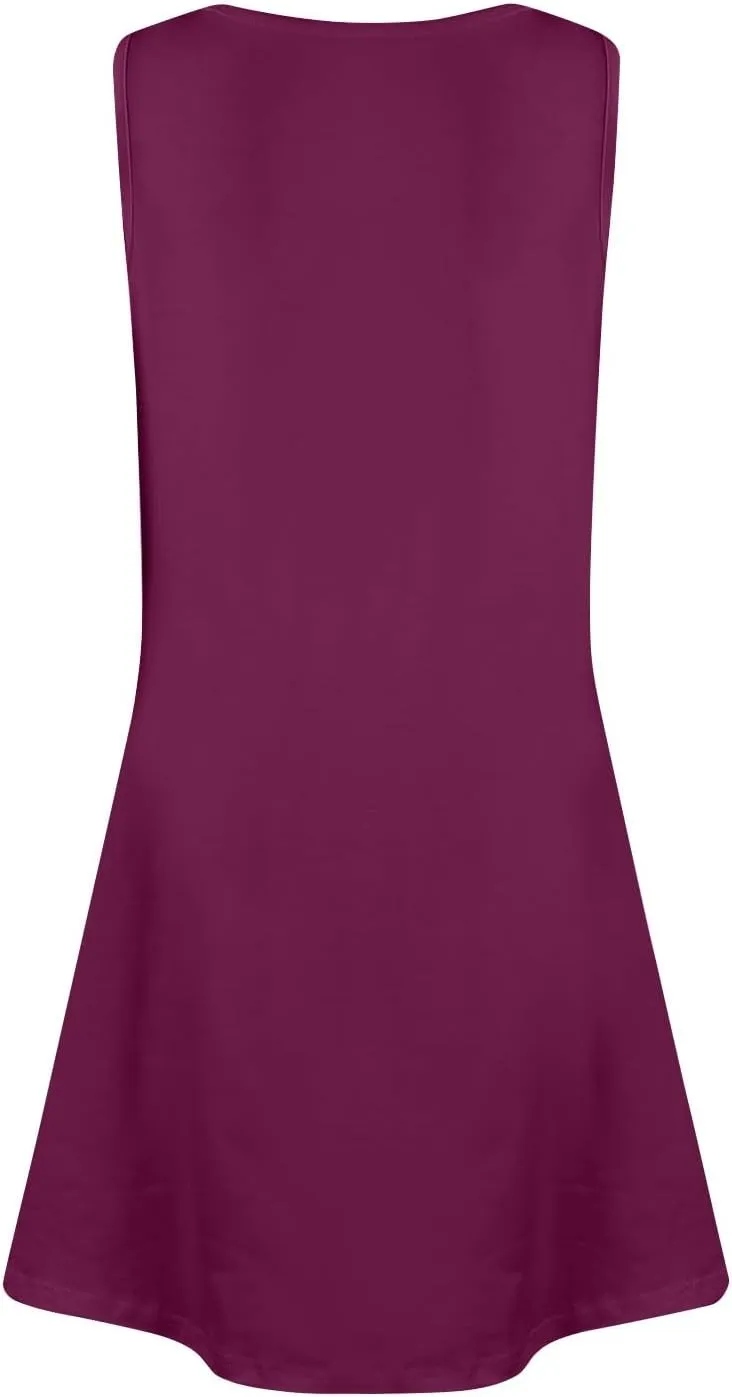 Sundresses for Women 2025 Button Up Summer Sleeveless V Neck Midi Dress A Line Beach Vacation Tank Dresses with Pocket