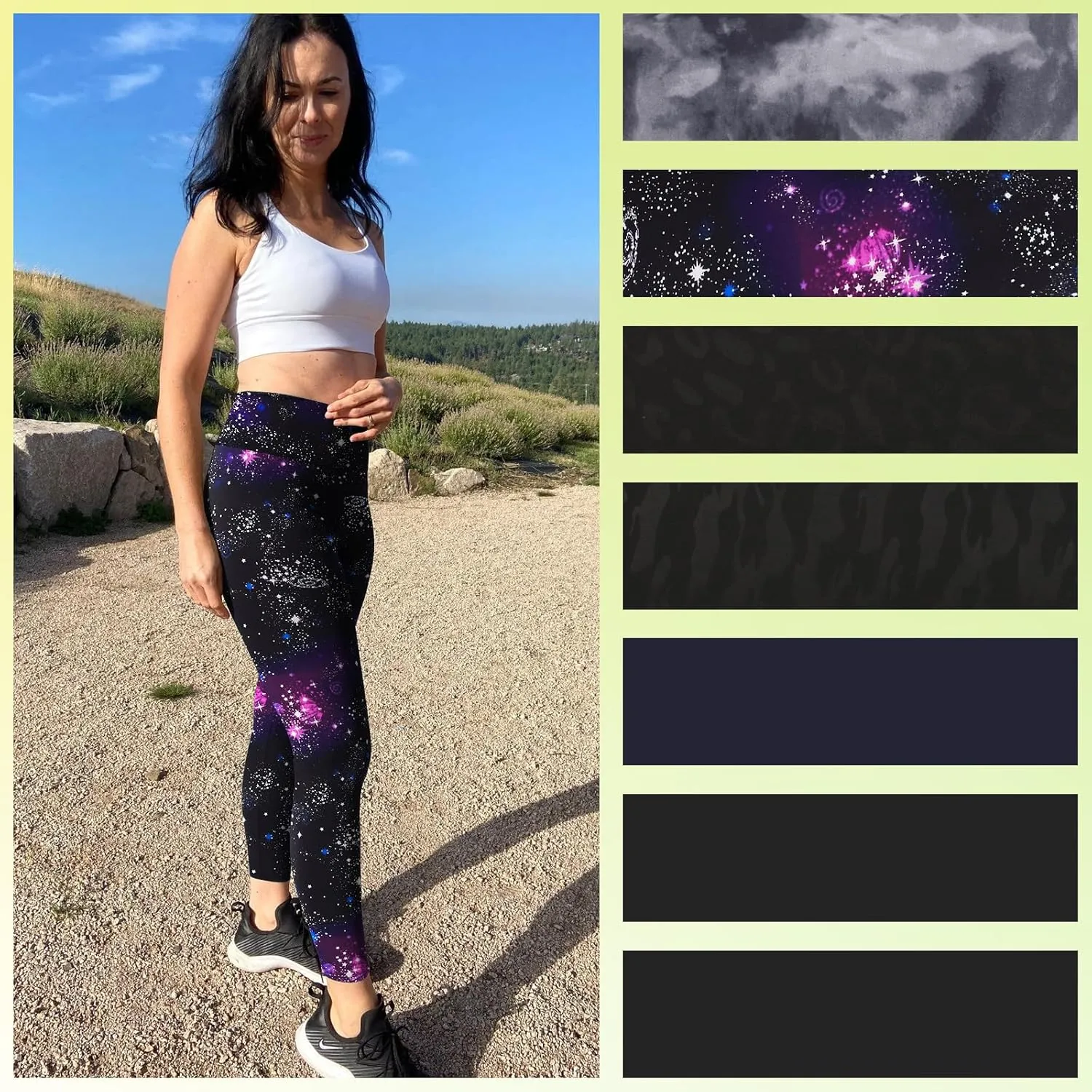 Syrinx 7 Pack Leggings for Women - High Waisted Tummy Control Soft Yoga Pants for Workout Running