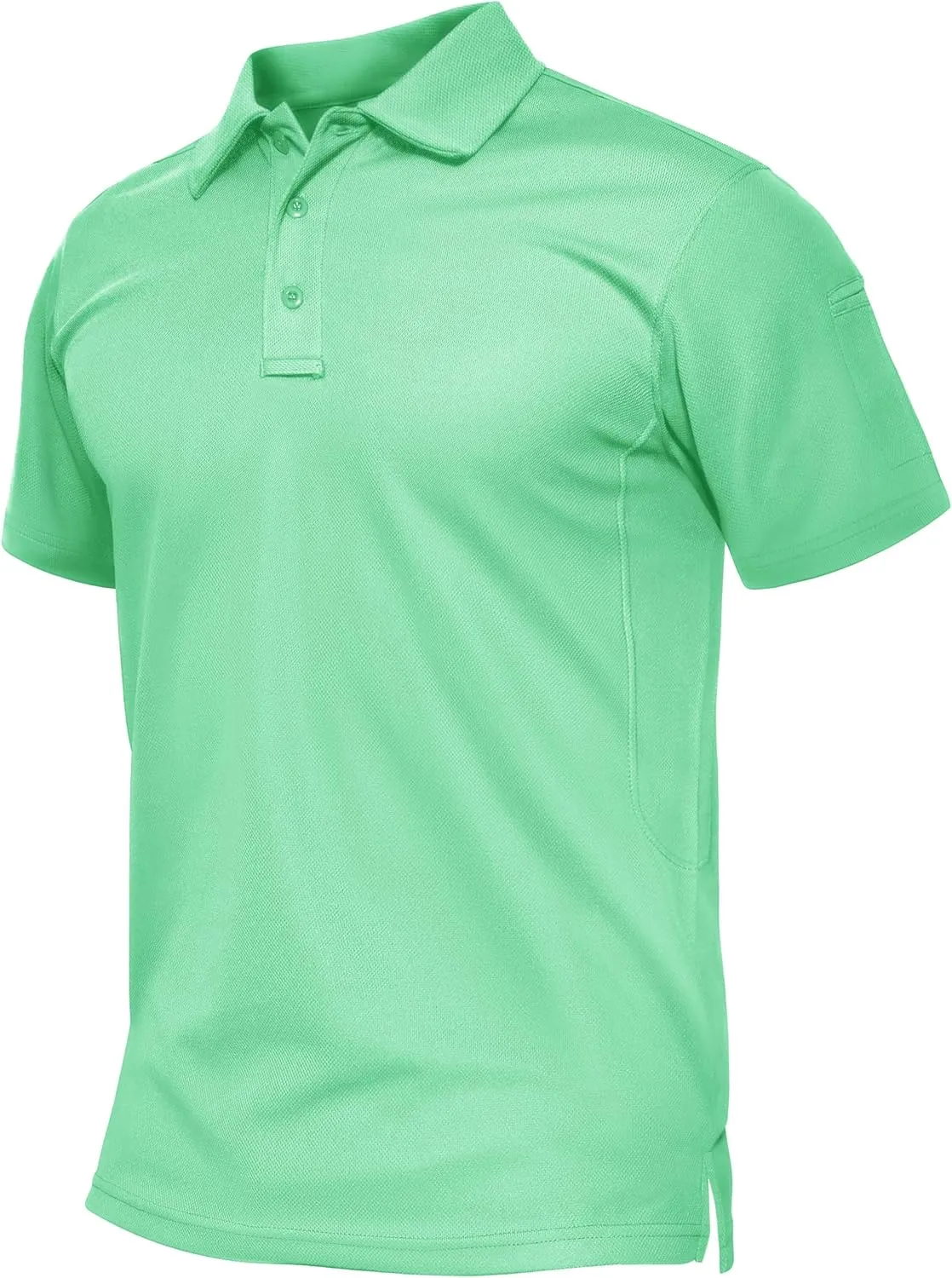 TACVASEN Mens Polo Shirt Short Sleeve Tactical Performance Collared Work Golf Shirts Dry Fit Pique Polos for Summer