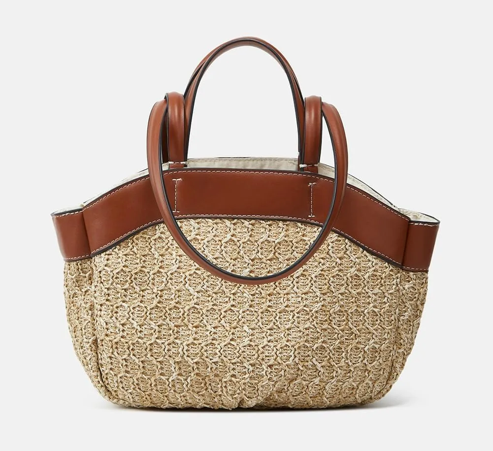 Top Handle Straw Shoulder Bags for Women Summer Straw Purses and Handbags Casual Beach Bag for Shopping Vacation