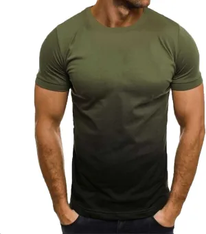 Tshirts Shirts for Men Short Sleeve Casual Sports Shirt Fashion 3D Gradient T Shirt Summer Round Neck Shirt Pullover