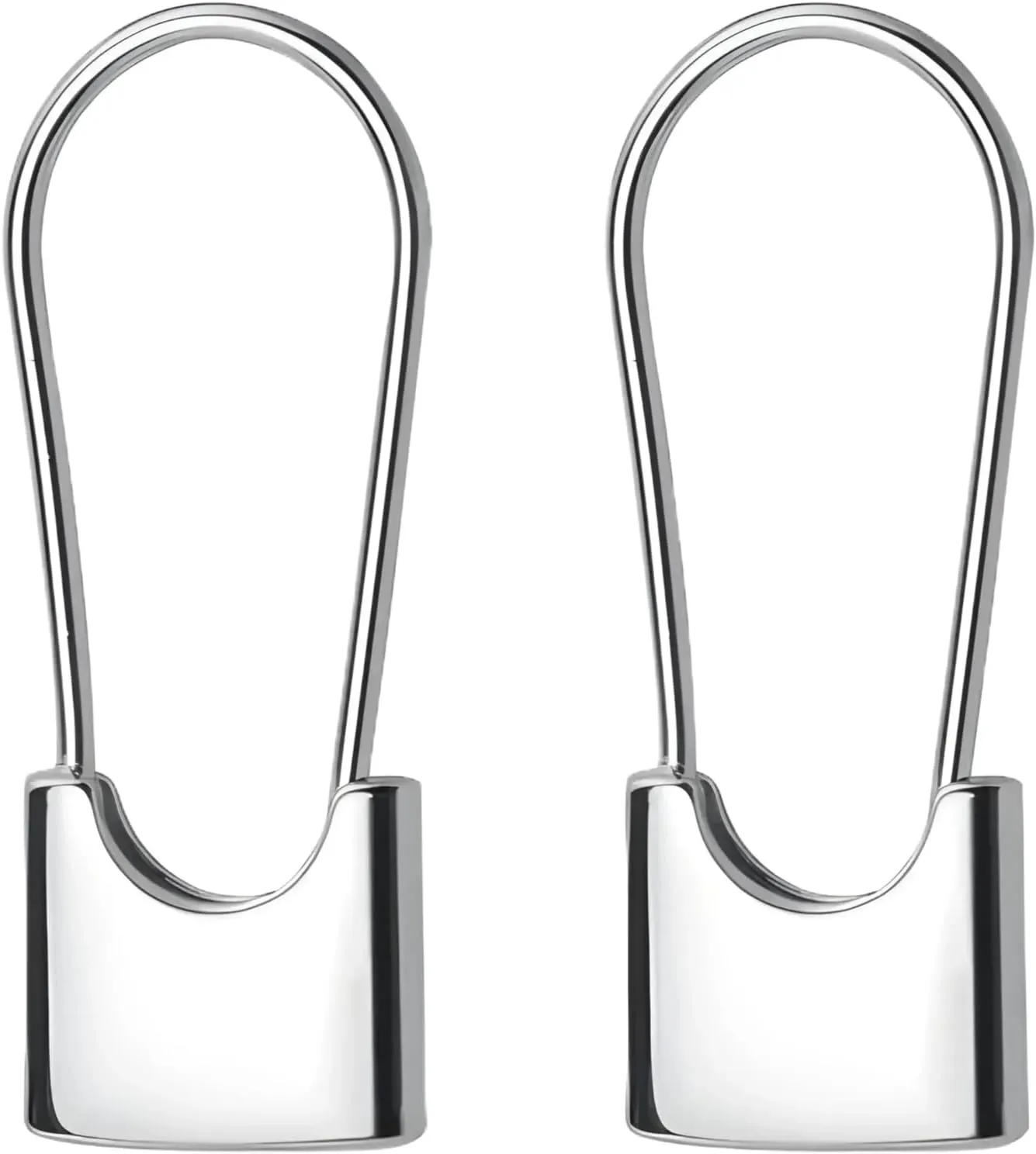 U-shaped Stud Earrings Creative Paper Clip Earrings Jewelry Safety Pin Minimalist Silver Jewelry