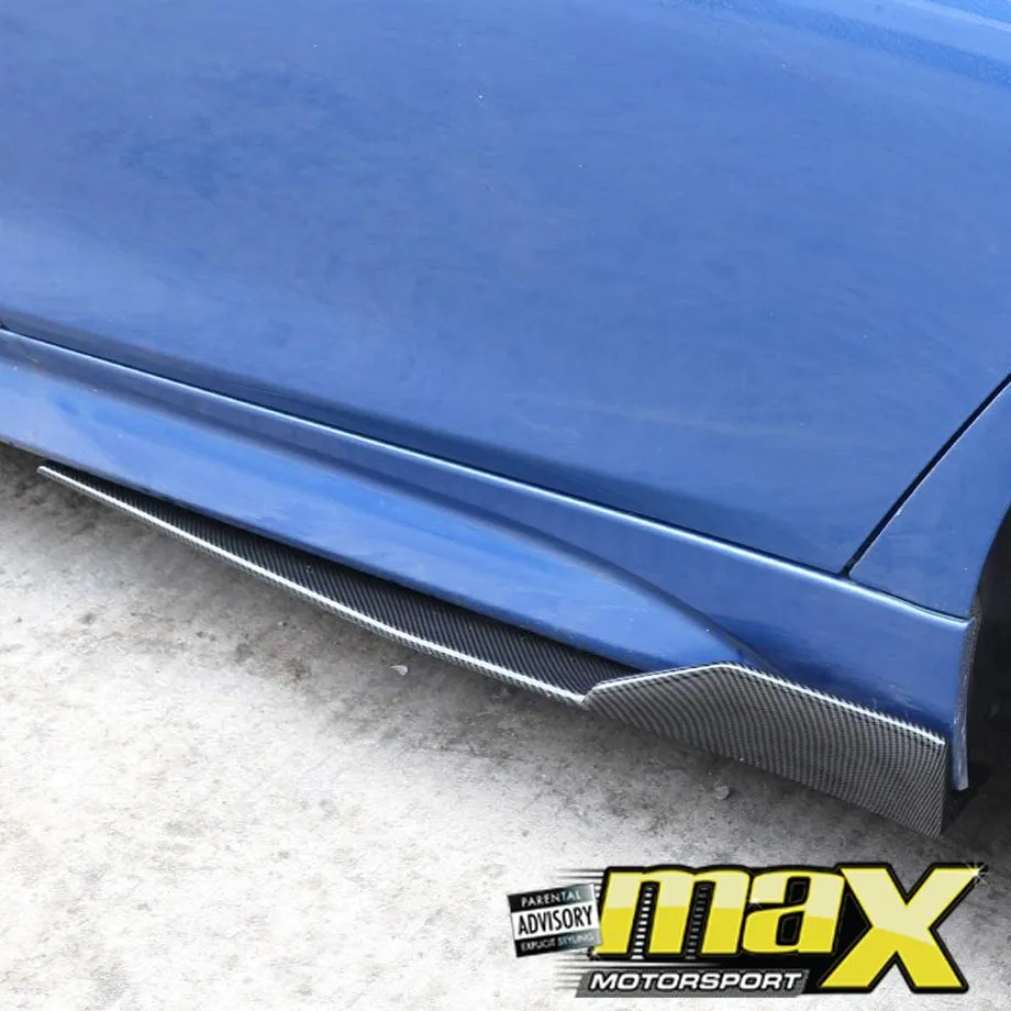 Universal Carbon Look Side Skirts Extensions 1.18m