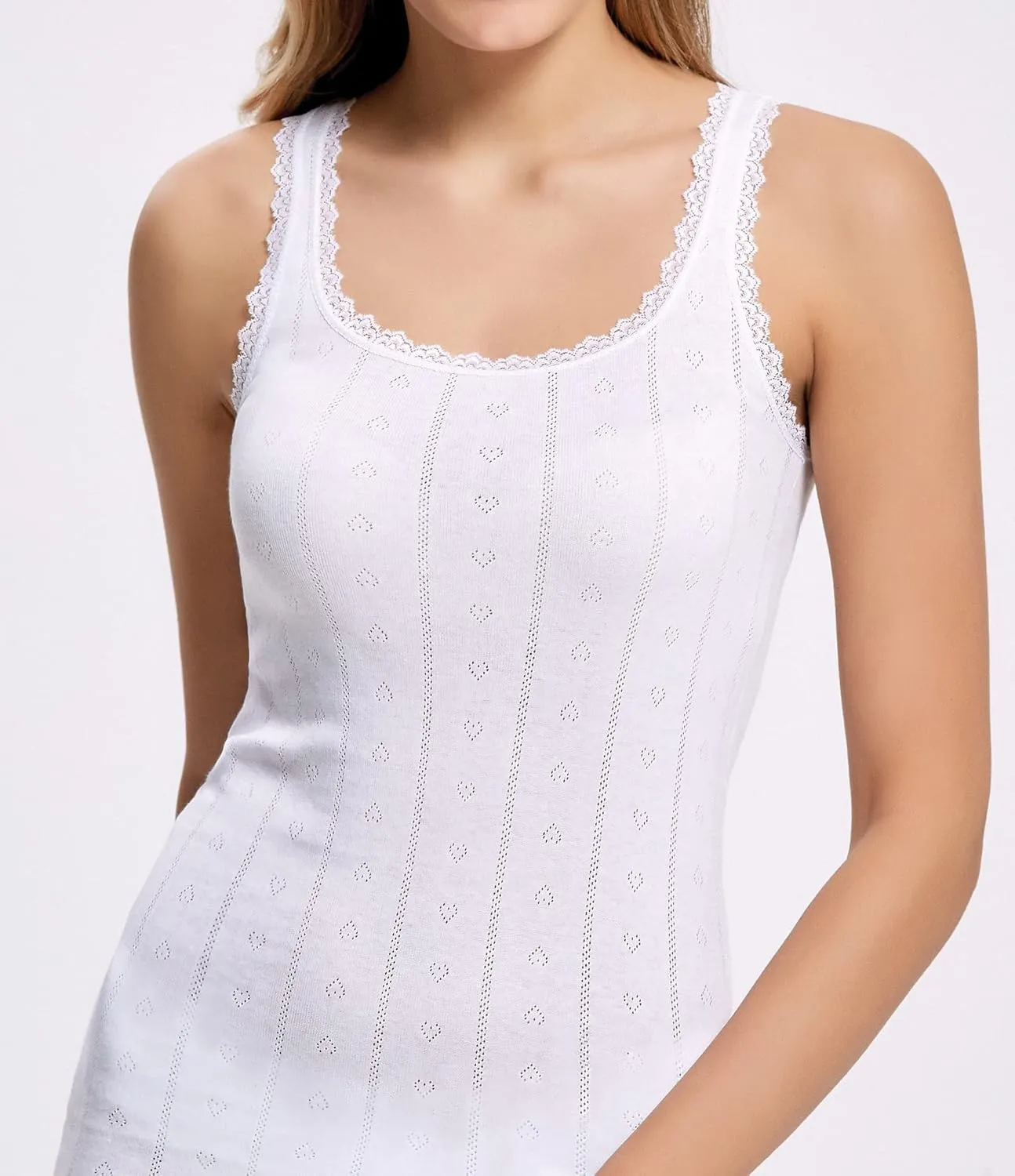 VAVONNE Camisole for Women, All Cotton, Airy Soft Comfy Tank Tops Cami Undershirt