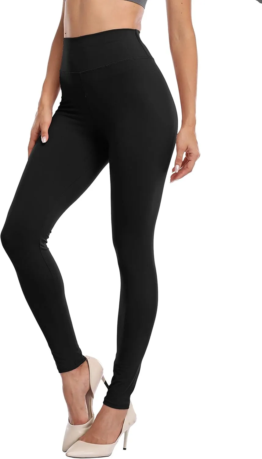 VESHINE Womens High Waisted Leggings Waist Control Yoga Pants Workout Tights Super Soft Trousers