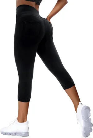 VOOVEEYA Curvy Womens Leggings, High Waisted Yoga Pants with Back Pockets, Tummy Control - Buttery Soft - Stretchy