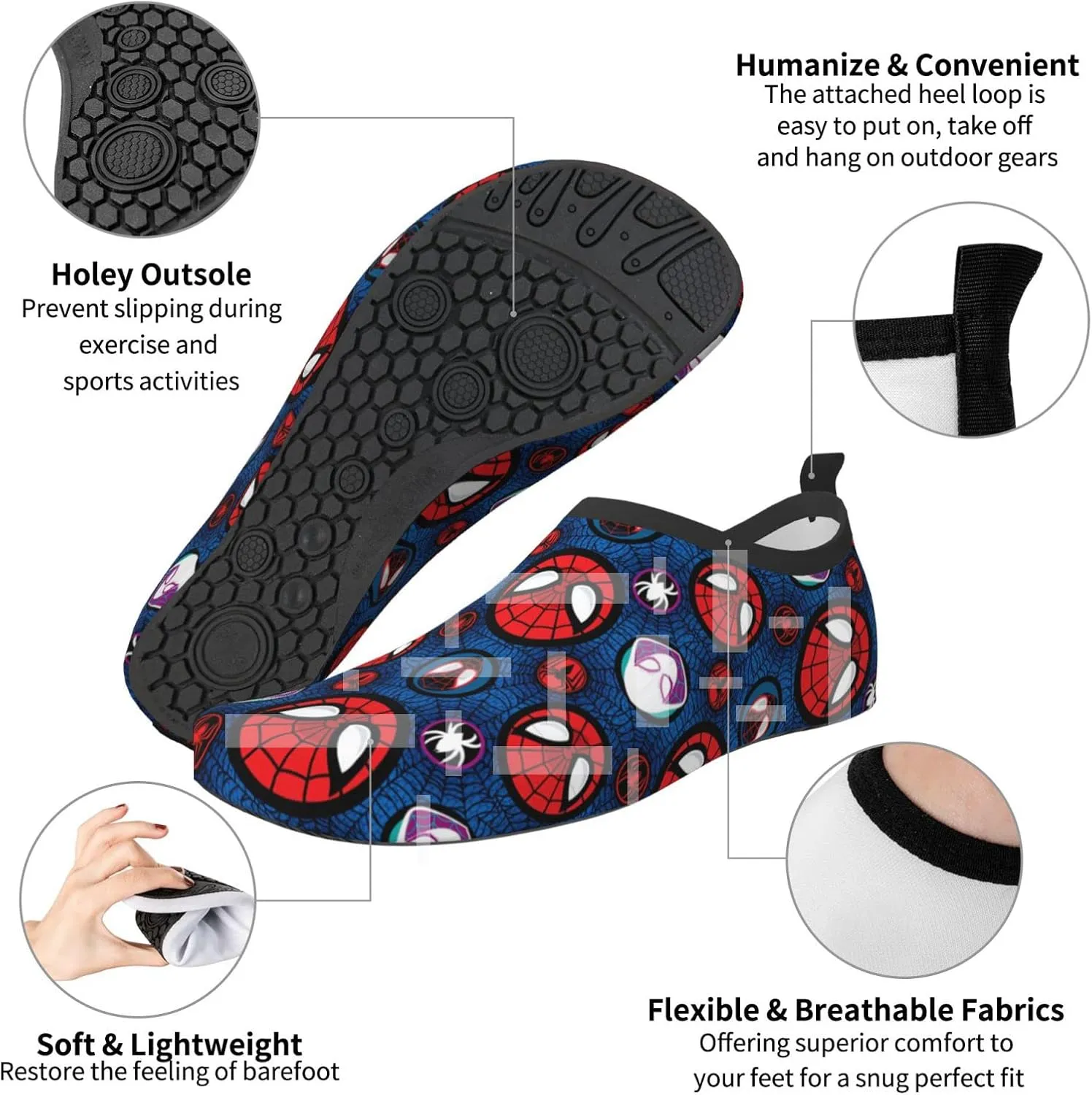 Water Shoes for Boy Girl Quick-Dry Aqua Socks Swim Beach Yuga Exercise Wear Sport Pool Camping Must Haves Youth Size