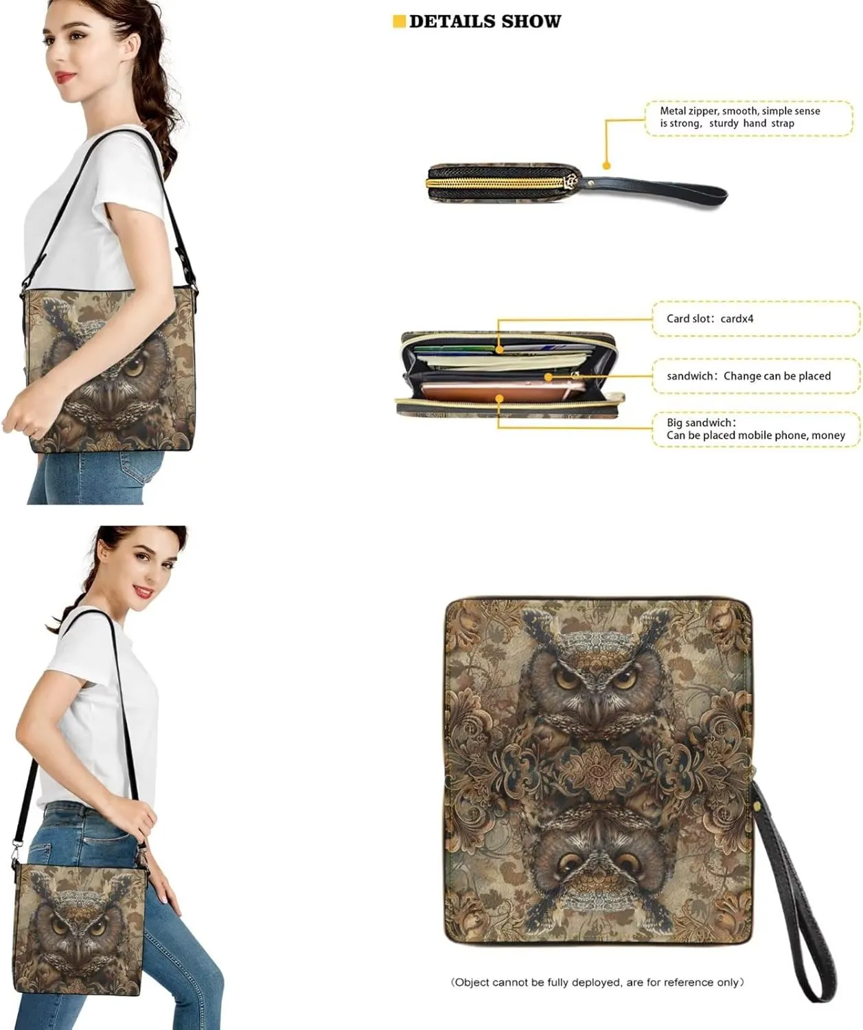 Waterproof Bucket Crossbody Bag Set for Women Leather Bucket Tote Bag with Matching Wrist Wallet Purse