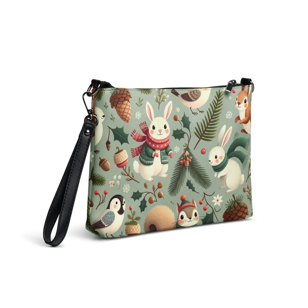 Whimsical Winter Wear Crossbody Bag