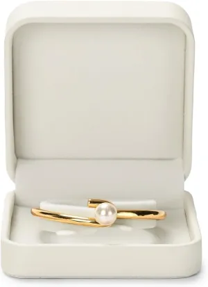 White PU Leather Jewelry Gift Box for Bracelet Small Jewelry Bangle Bracelet Gift Box