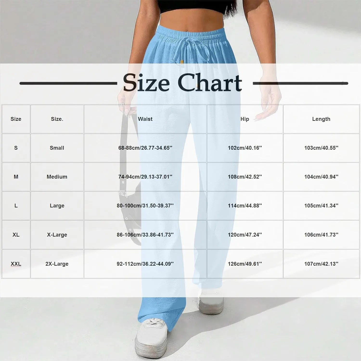 Wide Leg Pants for Women Elastic High Waist Drawstring Baggy Trousers Solid Color Loose Fit Flowy Beach Palazzo Pant