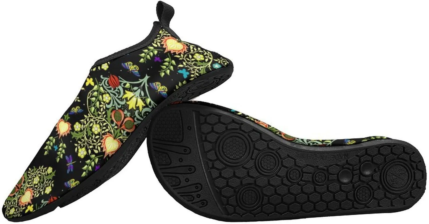William Morris Persian Floral Men Women Water Shoes Quick-Dry Aqua Socks Barefoot Slip-on for Beach Swim Sport Surf Yoga Exercise