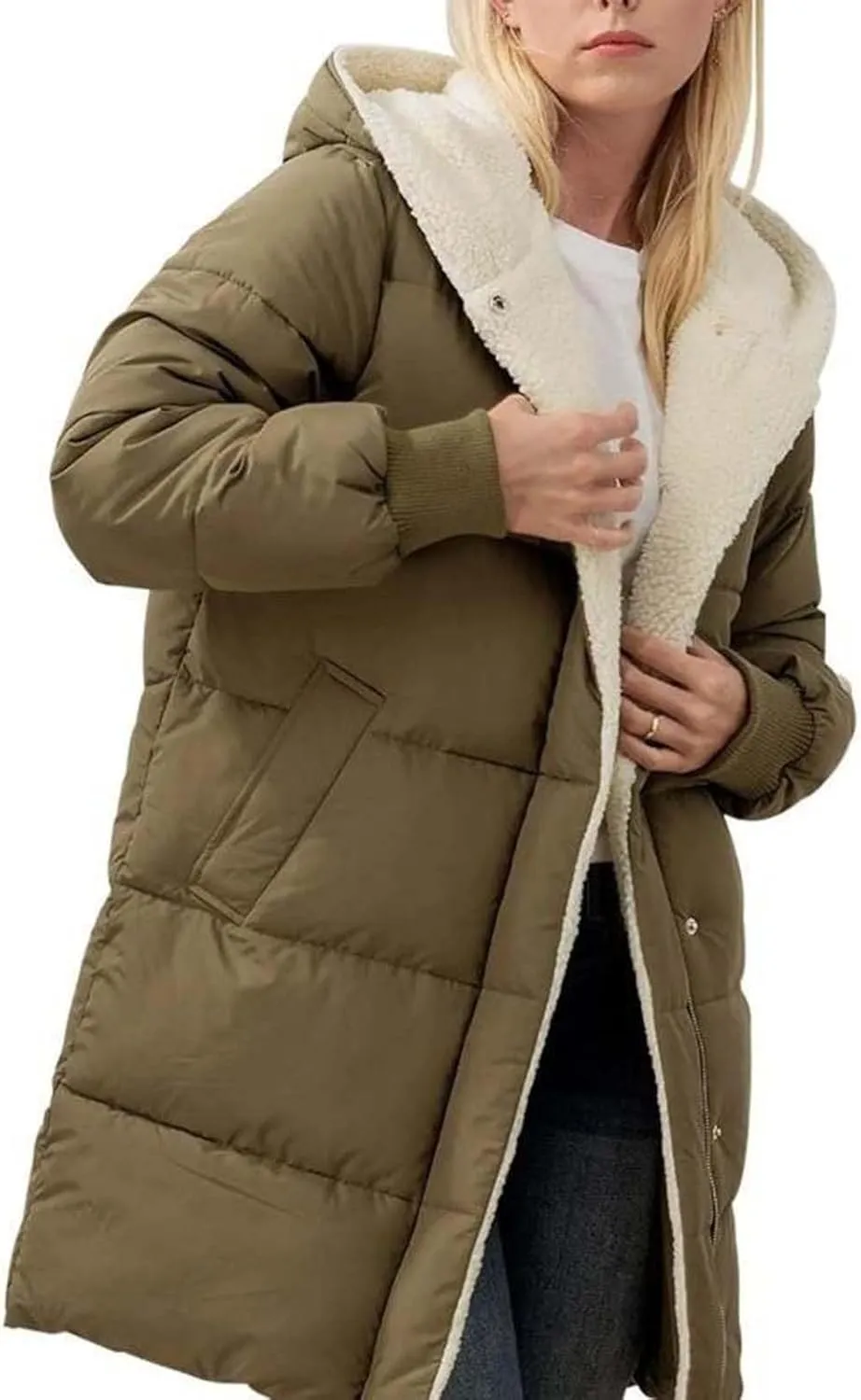 Womens 2024 Winter Fashion Clothes Puffer Jacket Lightweight Winter Coat Quilted Puffer Parka Coat Womens Winter