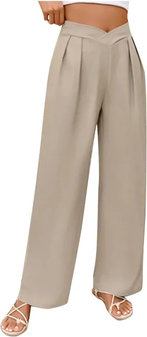 Women's Baggy Boho Wide Leg Trousers Casual Floral Loose Drawstring High Waist Palazzo Pants Trousers with Pockets Women's Active Workout Jogger Sweatpants Comfortable Cinch Bottom Lounge Joggers
