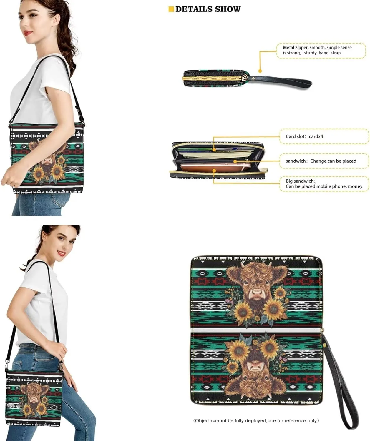 Womens Bucket Crossbody Bag Set Waterproof Shoulder Bag Top-Handle Handbags with Purse for Women