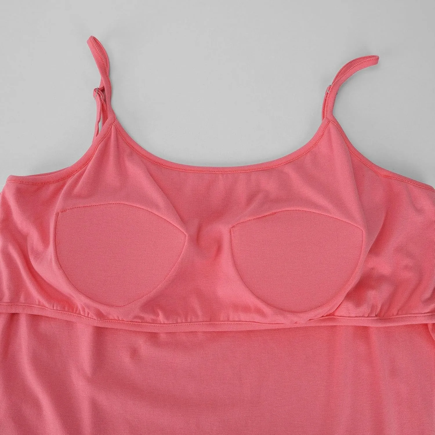 Womens Built in Padded Bra Camisoles Plus Size Spaghetti Strap Tank Tops Summer Workout Crop Top Sexy Slim Cami