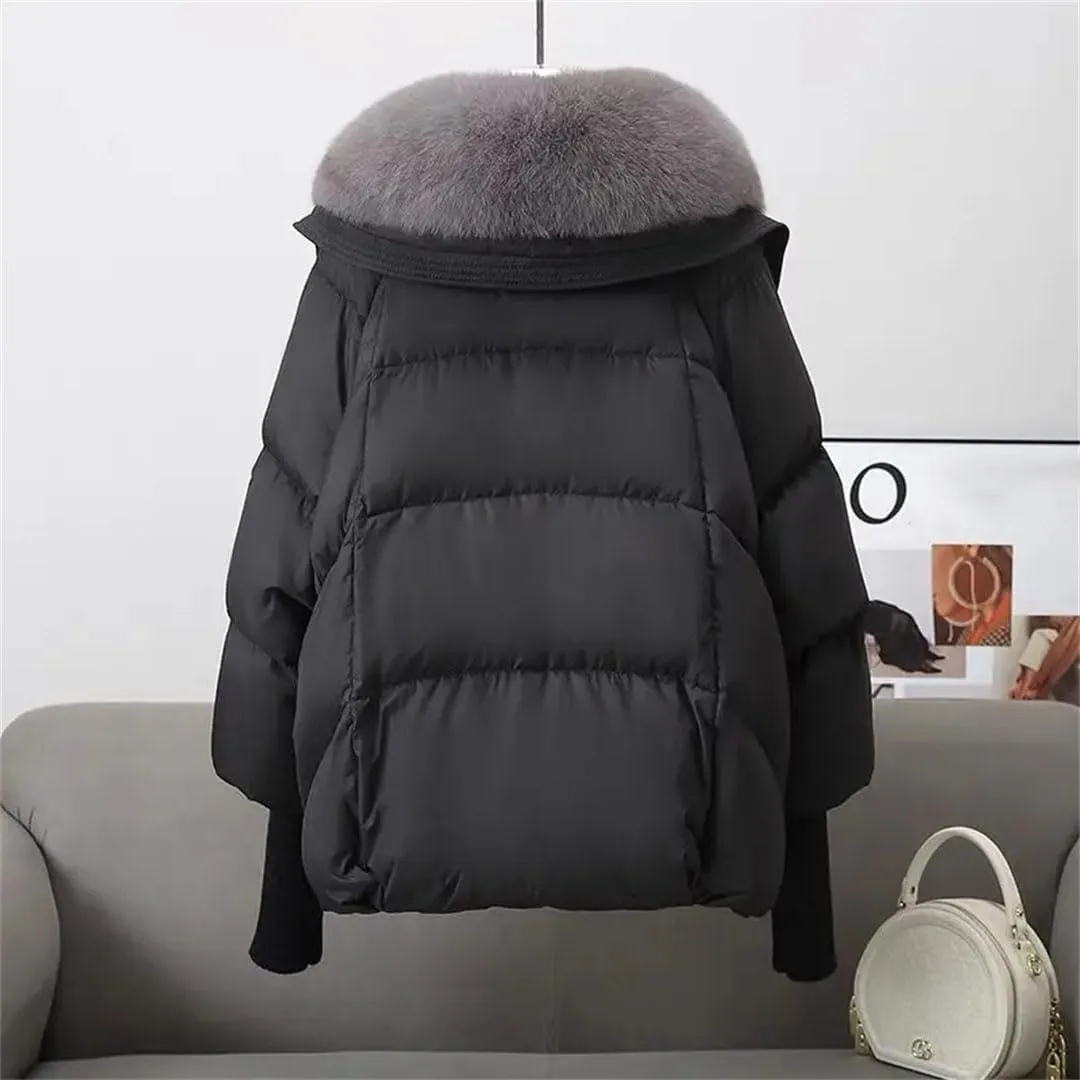 Women's Down Cotton Jacket Korean Cotton-Padded Thicken Warm Parkas Short Coat