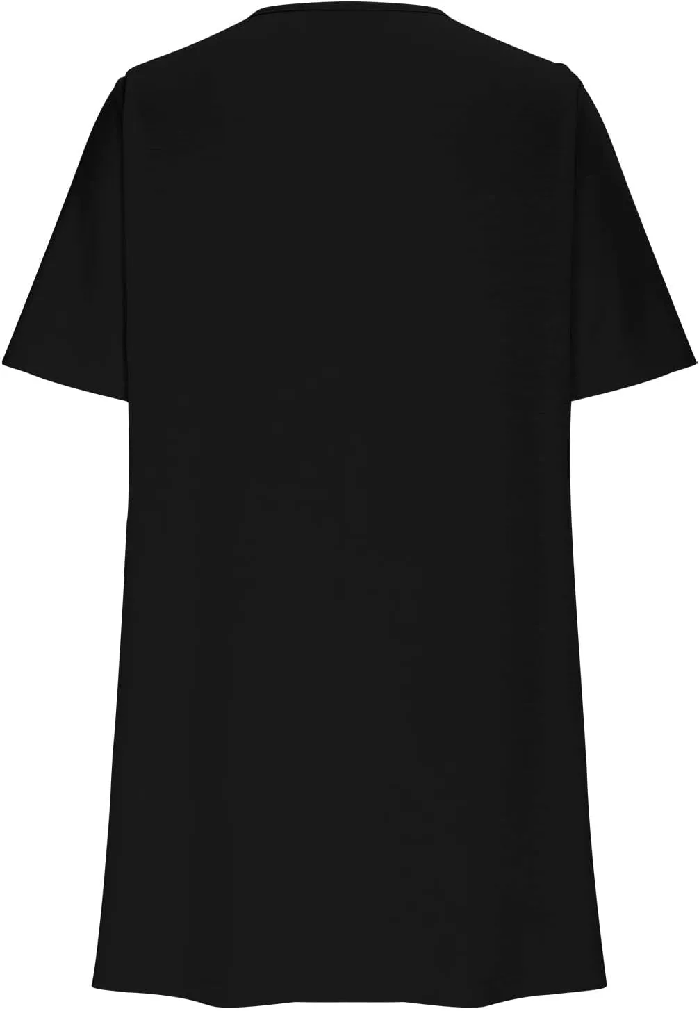 Womens Dresses Casual Loose Fit Short Sleeve Pleated Mini Dress Summer A-Line Flowy Beach Vacation Dress with Pockets