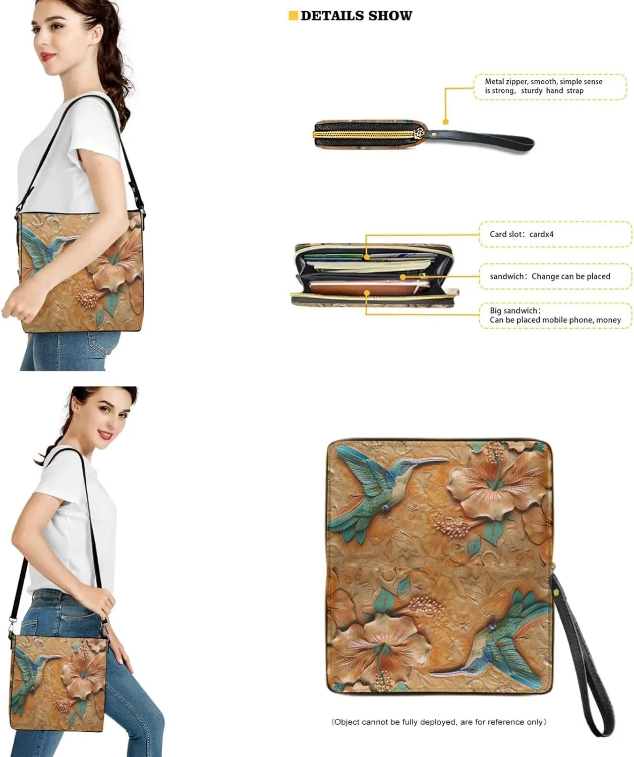 Womens Leather Bucket Tote Bag with Wristlet Wallet Set Waterproof Crossbody Bag with Purse for SHopping