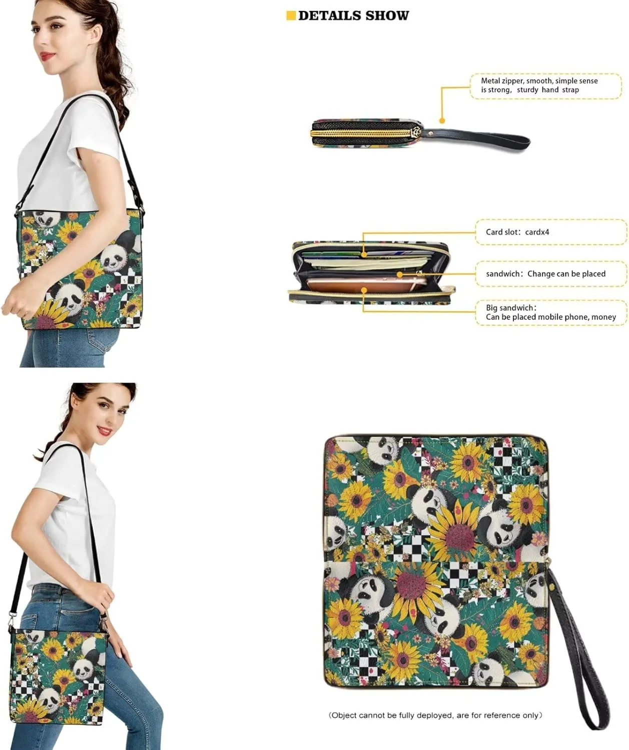 Womens Leather Bucket Tote Bag with Wristlet Wallet Set Waterproof Crossbody Bag with Purse for SHopping