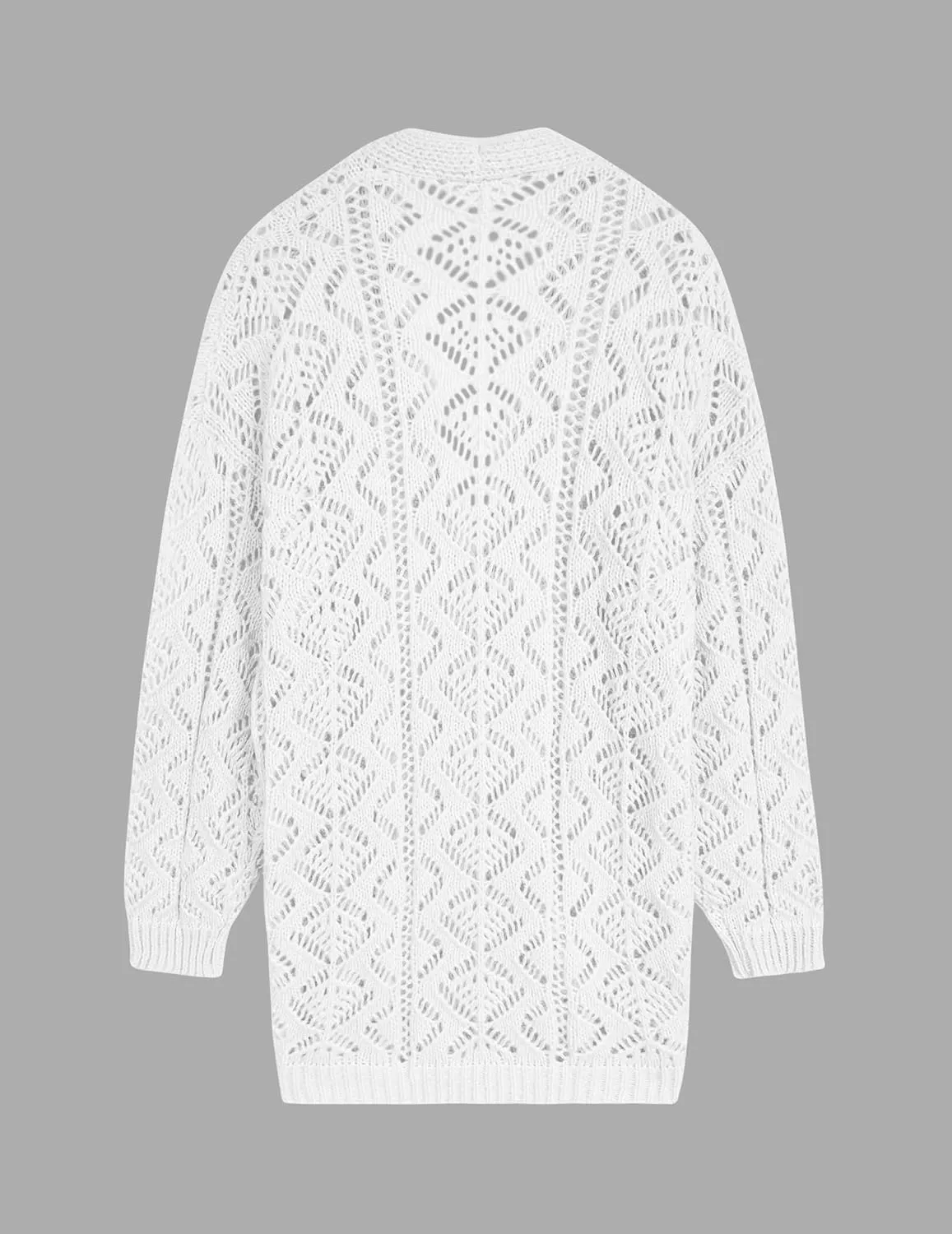 Womens Oversized Cute Crochet Chunky Knit Long Cardigan Fall 2024 Sexy Hollow Out Open Front Sweater Cardigans