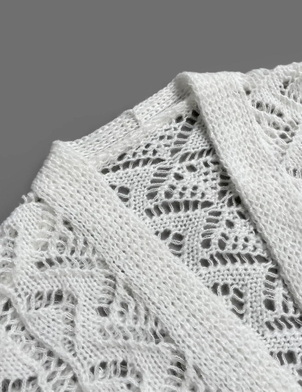Womens Oversized Cute Crochet Chunky Knit Long Cardigan Fall 2024 Sexy Hollow Out Open Front Sweater Cardigans
