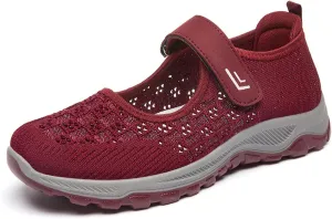 Women's Spring and Autumn Mesh Cloth Shoes for Walking Soft Sole Breathable Orthopedic Flying Shoes Men Boots Casual