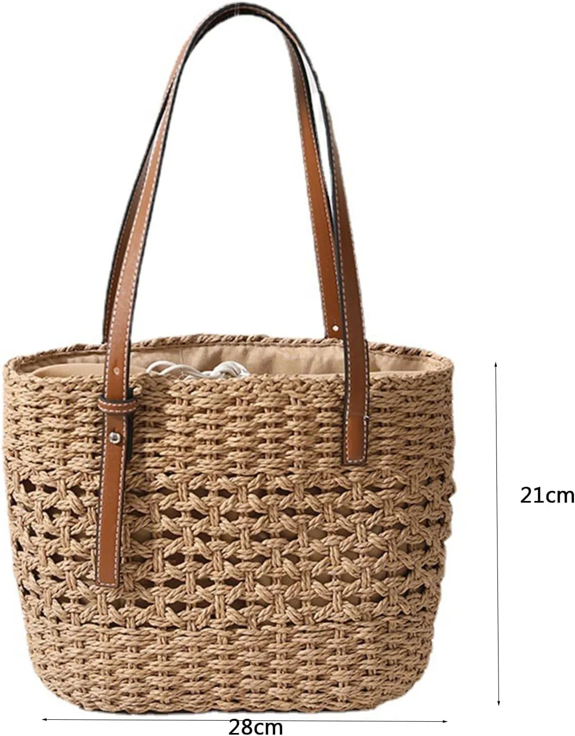 Womens Straw Tote Bag Handbag Summer Straw Beach Bag Hobo Bag Purse Handwoven Shoulder Bag 2025