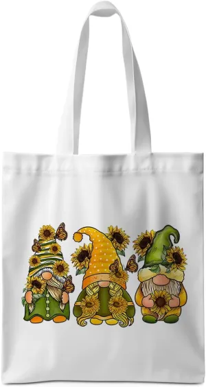 ZHAMEN Gnomes Gifts for Women - Funny Thanksgiving Pumpkin Christmas Halloween Sunflower Tote Bag